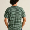 T-shirt Stockholm Stripes dark green/granite green von Dedicated.