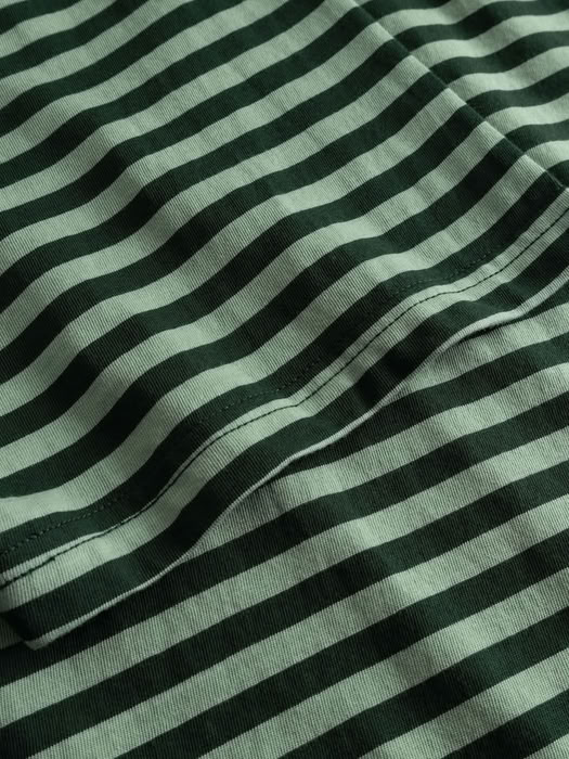 T-shirt Stockholm Stripes dark green/granite green von Dedicated.