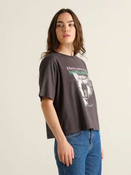 T-shirt Vadstena Screaming Cat multi color von Dedicated. T-shirt Vadstena Screaming Cat multi color von Dedicated.