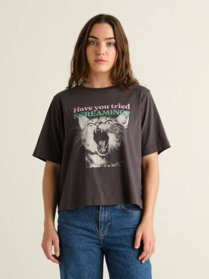 T-shirt Vadstena Screaming Cat multi color von Dedicated.