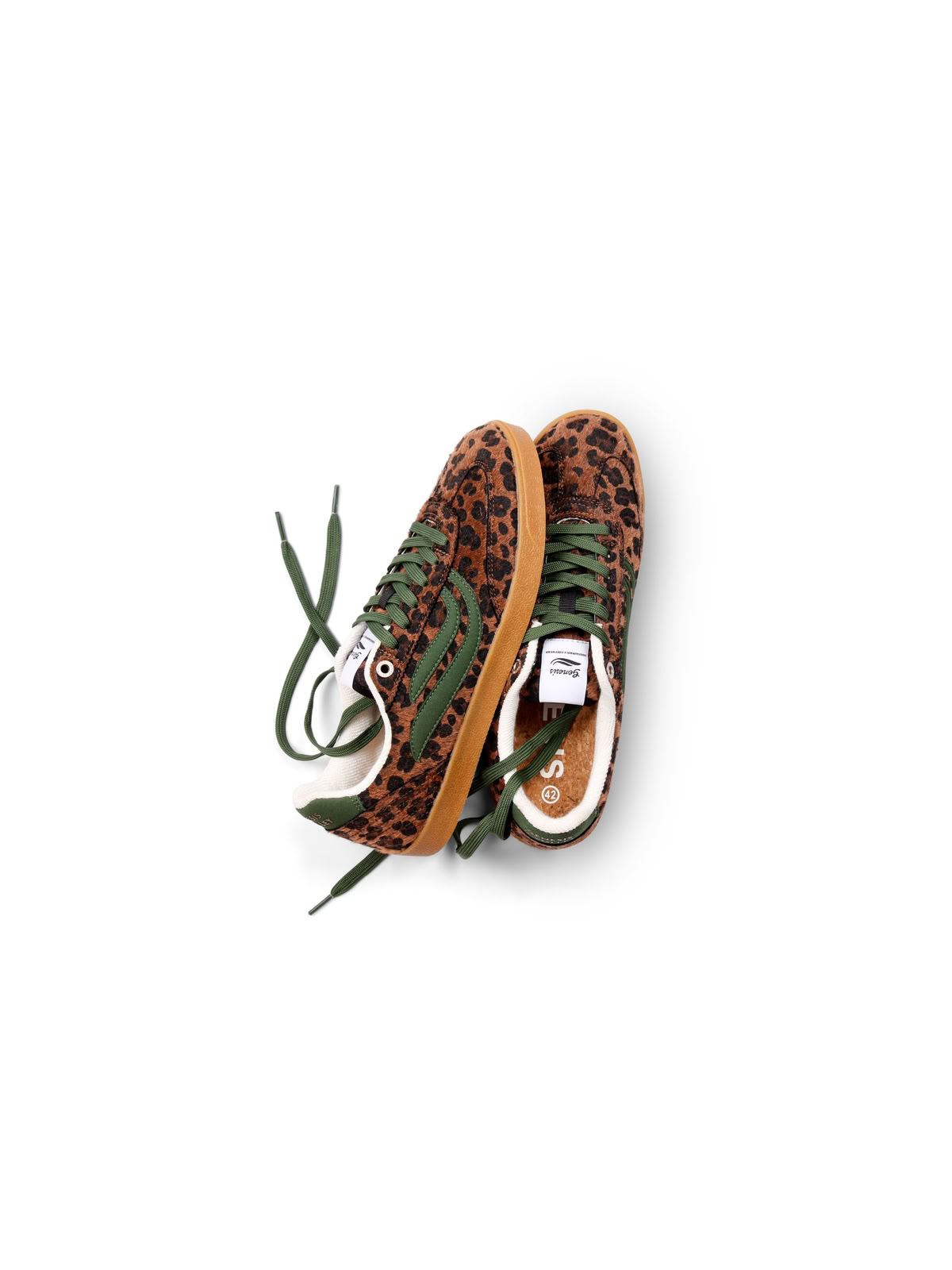 Sneaker G-Volley Animalprint leo/bottlegreen von Genesis Footwear