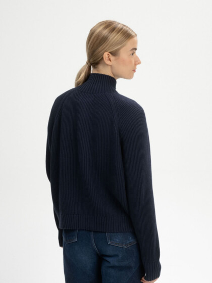 Jacke Rippstrick Kamuka navy von MELAWEAR