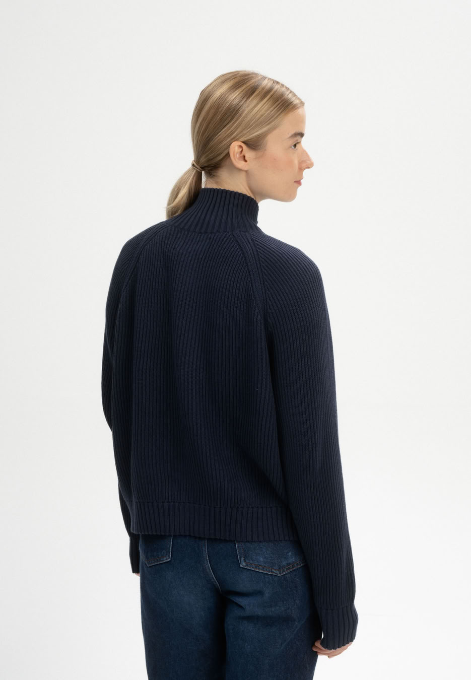 Jacke Rippstrick Kamuka navy von MELAWEAR Jacke Rippstrick Kamuka navy von MELAWEAR