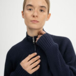 Jacke Rippstrick Kamuka navy von MELAWEAR Jacke Rippstrick Kamuka navy von MELAWEAR