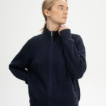 Jacke Rippstrick Kamuka navy von MELAWEAR Jacke Rippstrick Kamuka navy von MELAWEAR