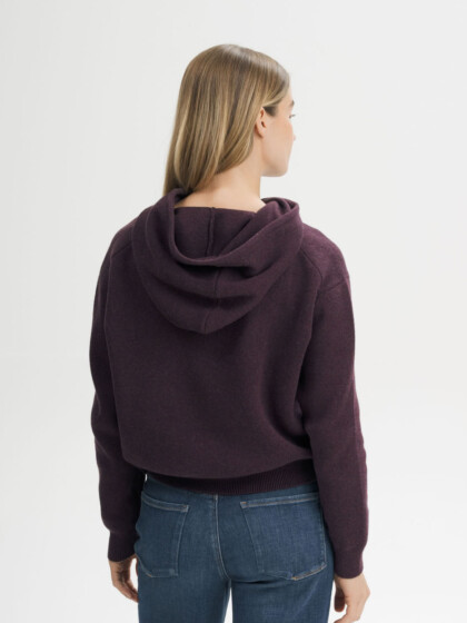 Kapuzenpullover Strick Janisha elderberry melange von MELAWEAR