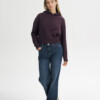 Kapuzenpullover Strick Janisha elderberry melange von MELAWEAR