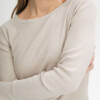 Longsleeve Ripp Mehar kiesel melange von MELAWEAR