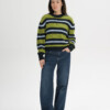 Pullover Rippstrick Adah Stripes seaweed gestreift von MELAWEAR