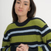 Pullover Rippstrick Adah Stripes seaweed gestreift von MELAWEAR