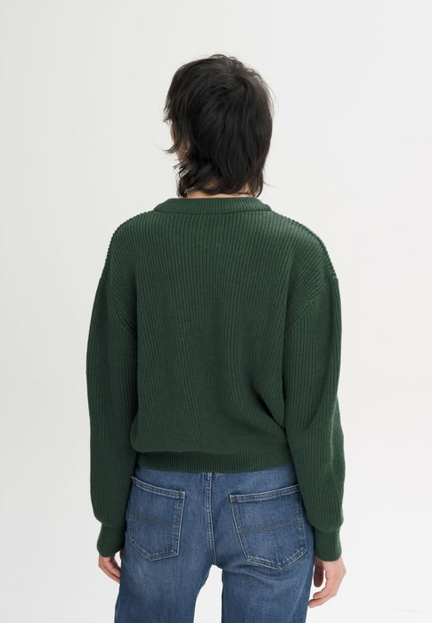 Pullover Rippstrick Adah deep forest melange von MELAWEAR Pullover Rippstrick Adah deep forest melange von MELAWEAR