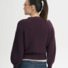 Rippstrick Cardigan Bhuma elderberry melange von MELAWEAR
