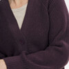 Rippstrick Cardigan Bhuma elderberry melange von MELAWEAR