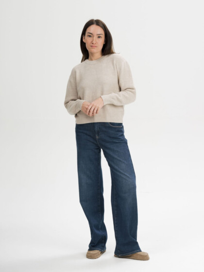 Strickpullover Suriya cream speckles von MELAWEAR