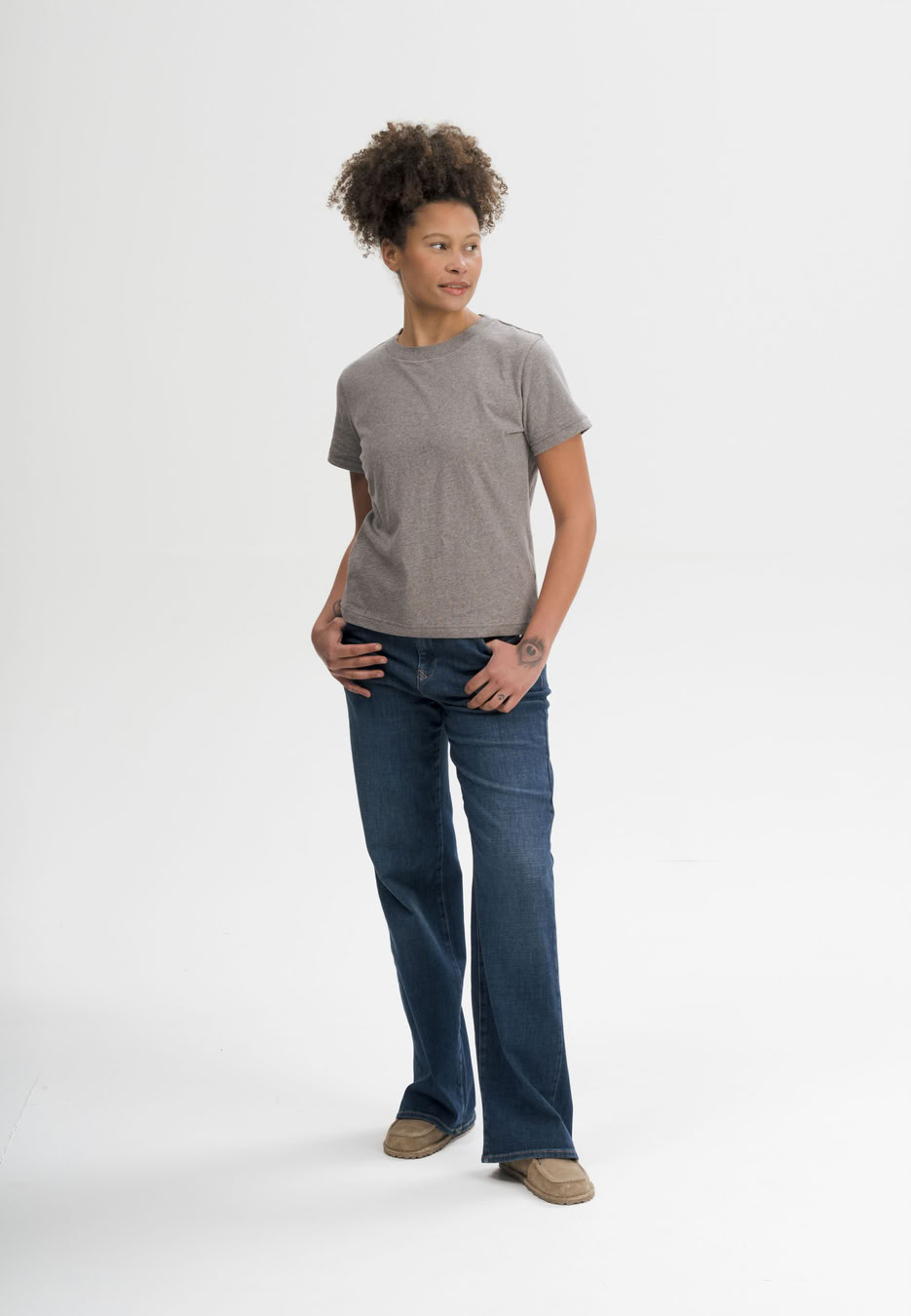 T-Shirt Khira bear melange von MELAWEAR
