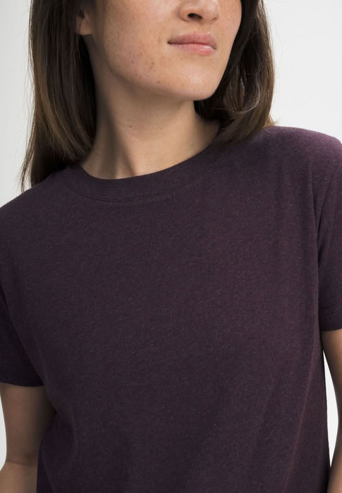 T-Shirt Khira elderberry melange von MELAWEAR