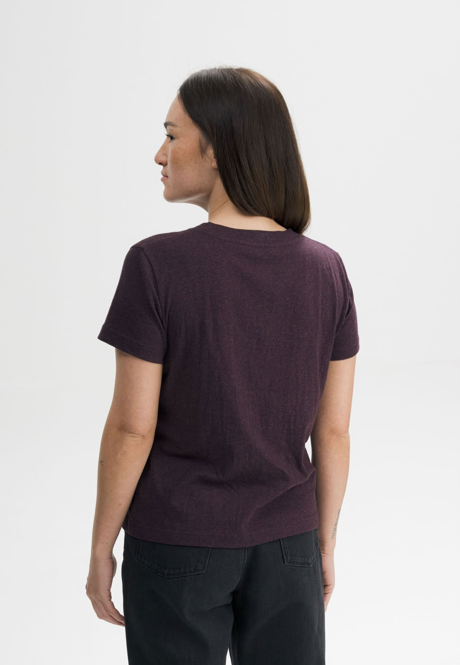 T-Shirt Khira elderberry melange von MELAWEAR