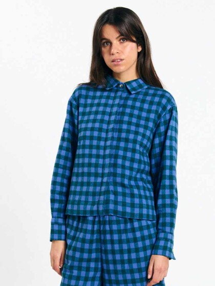 Bluse Vila check blue von Suite13 LAB