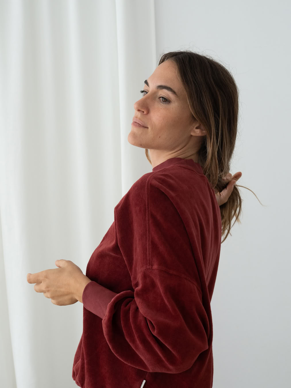 Sweater Binz wine von TWOTHIRDS