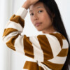 Sweater Hawi gold brown stripes von TWOTHIRDS