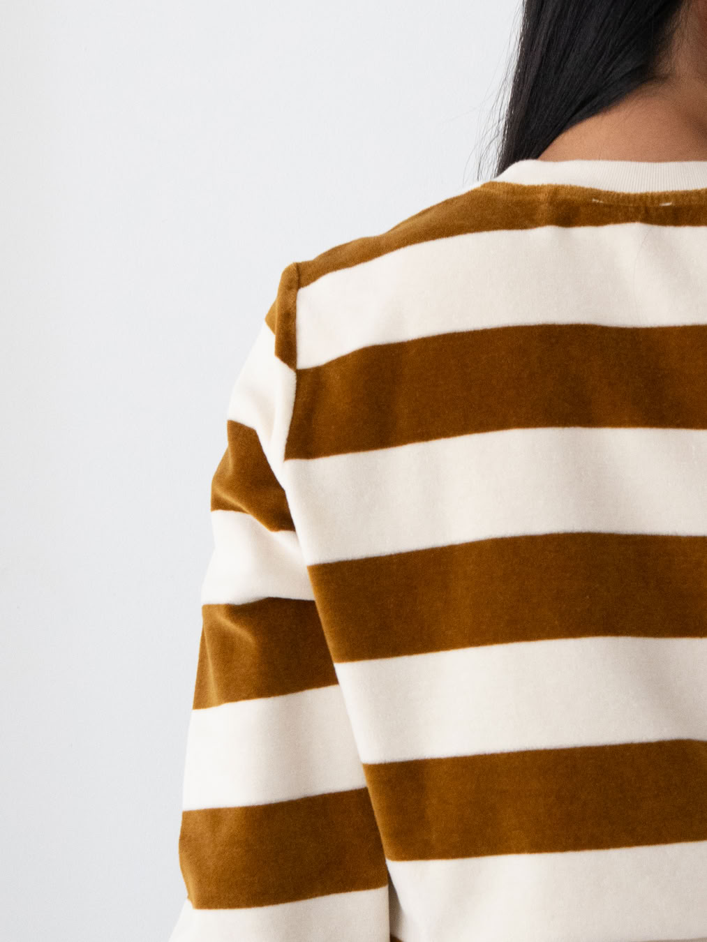 Sweater Hawi gold brown stripes von TWOTHIRDS