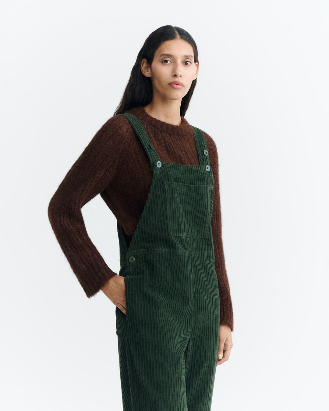 Jumpsuit Luz Corduroy green von Thinking MU Jumpsuit Luz Corduroy green von Thinking MU