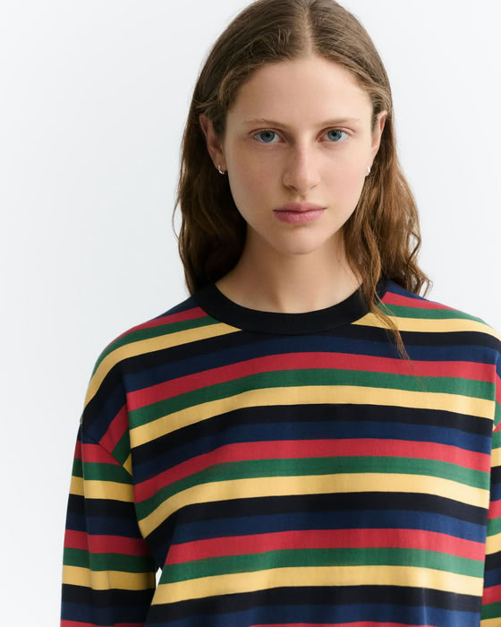Longsleeve Emily R Rex Yarned Dyed multicolor von Thinking MU
