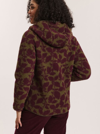 Teddy-Fleecejacke Alinaa burgundy botanics von Tranquillo