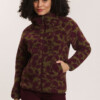Teddy-Fleecejacke Alinaa burgundy botanics von Tranquillo