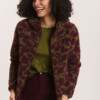 Teddy-Fleecejacke Alinaa burgundy botanics von Tranquillo