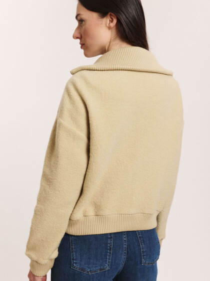 Wollwalk-Jacke Miriaam mojave sand von Tranquillo
