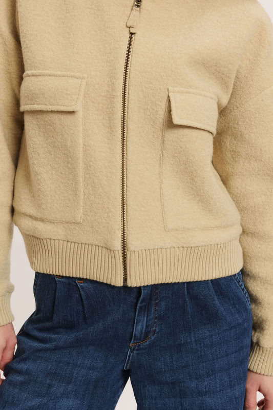 Wollwalk-Jacke Miriaam mojave sand von Tranquillo