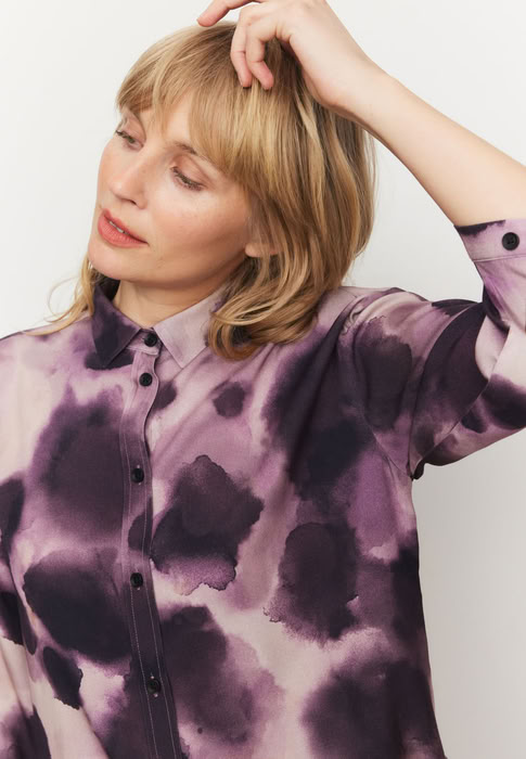 Bluse Cypress Waterdrop dark grape von recolution Bluse Cypress Waterdrop dark grape von recolution