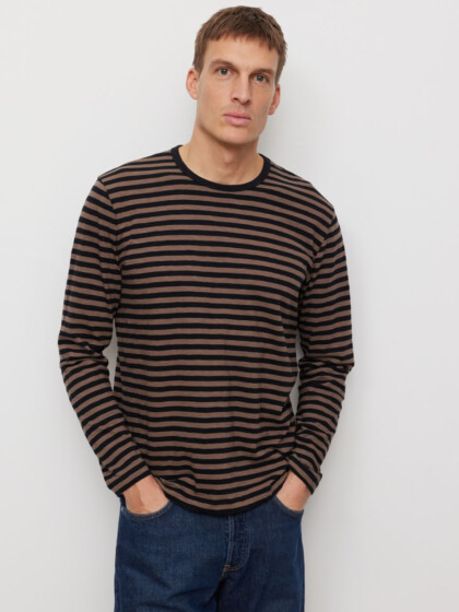 Longsleeve Maca Stripes vinatge brown von recolution