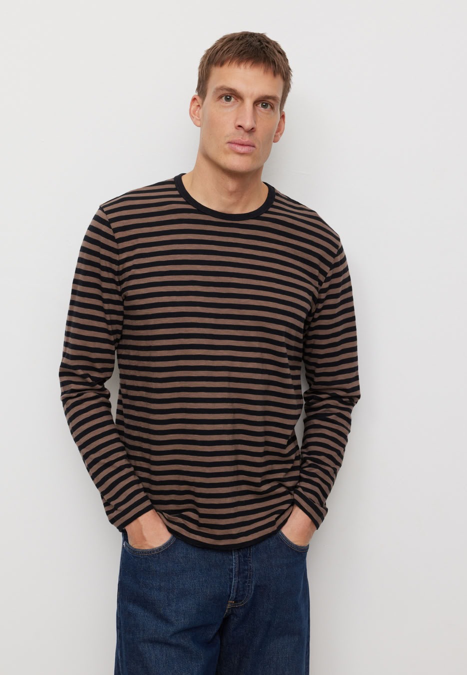 Longsleeve Maca Stripes vinatge brown von recolution Longsleeve Maca Stripes vinatge brown von recolution