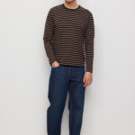 Longsleeve Maca Stripes vinatge brown von recolution Longsleeve Maca Stripes vinatge brown von recolution