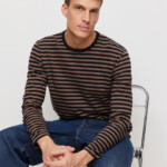 Longsleeve Maca Stripes vinatge brown von recolution Longsleeve Maca Stripes vinatge brown von recolution