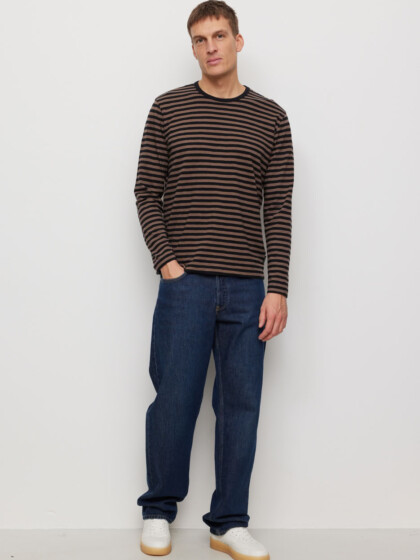 Longsleeve Maca Stripes vinatge brown von recolution
