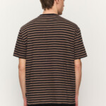 T-Shirt Delonix Stripes vintage brown von recolution