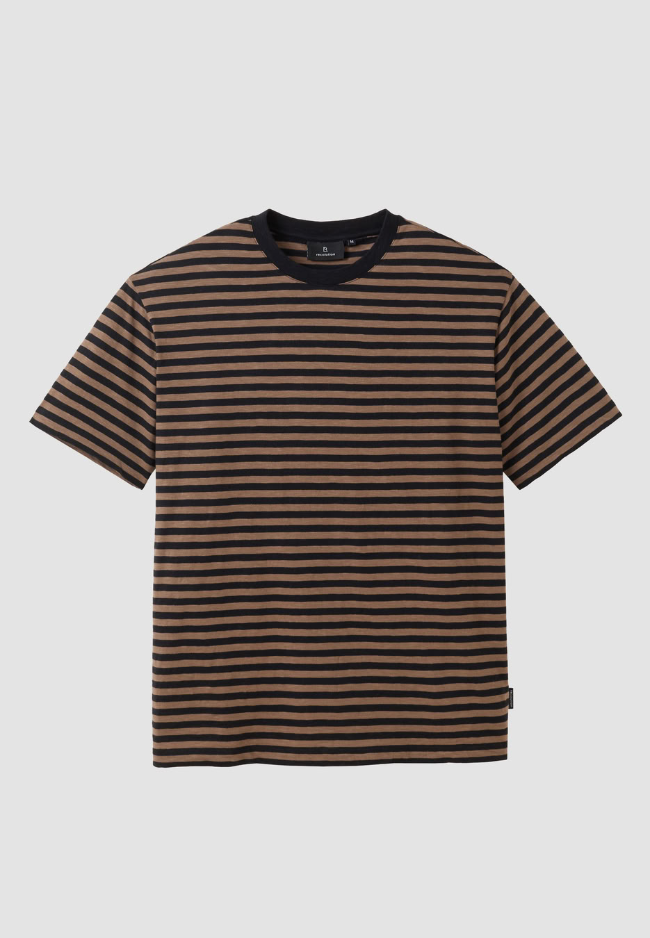 T-Shirt Delonix Stripes vintage brown von recolution